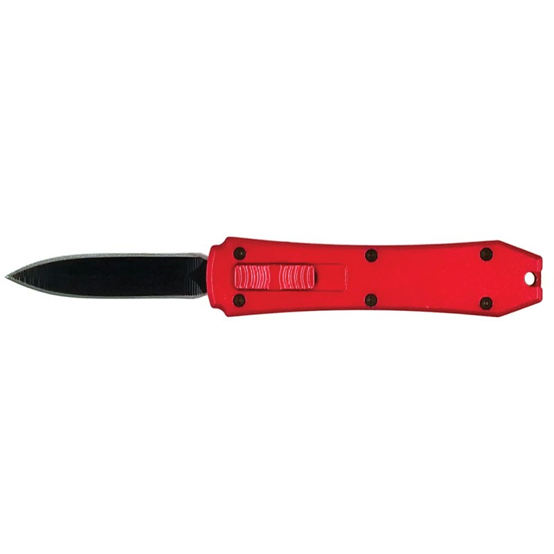 Double Edge Red Mini OTF with Switch on Top
